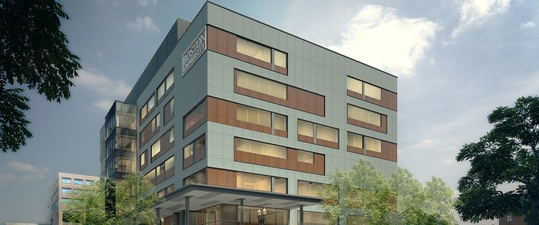 Outside view of dental school building